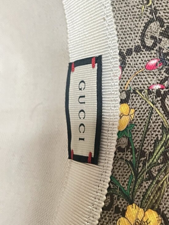 Auth. Gucci GG Flora Supreme Fedora Hat Floral Monogram Sz S 56cm Box Dust Bag main image 4